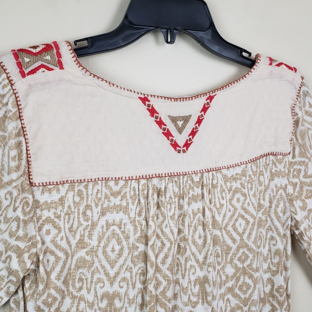 SOLD Lucky Brand Boho embroidered top medium - Picture 5 of 8